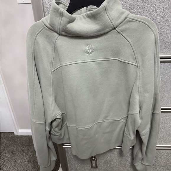 Lululemon Scuba Oversized Funnel-Neck Half Zip Jade Grey XL/XXL - Picture 6 of 6